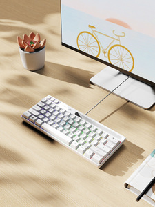AULA F3061 membran putih USB 2.0 TKL Mini 61 tombol <span class=keywords><strong>Keyboard</strong></span> komputer RGB portabel Gaming dengan Gateron Mechanic Status baru - Product Image 2