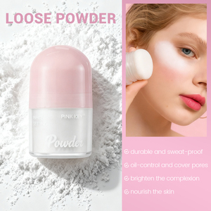 PINK KEY Poudre Libre Fixatrice <span class=keywords><strong>de</strong></span> Maquillage Végane, Sans Cruauté Animale, Waterproof, Contrôle du Sébum, à Base Minérale, avec Protection Solaire et <span class=keywords><strong>Correcteur</strong></span> - Product Image 2