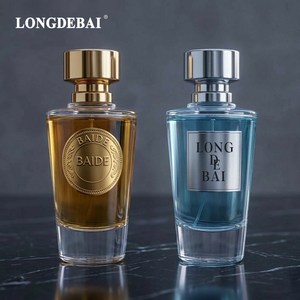 Cylindrical Transparent Metal <b>Sticker</b> 100ml Customizable Logo Perfume Spray Pump Glass Bottle and <b>Box</b> - Product Image 3
