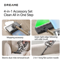 Aspirateur balai sans fil Dreame V12S Aqua avec écran LED vert, filtre HEPA, nettoyage humide 4-en-1 pour la maison et la voiture