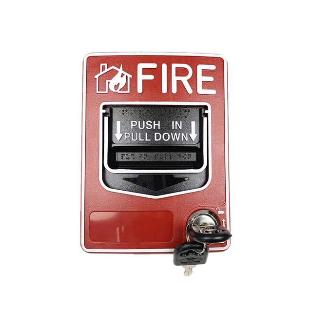 Wireless Addressable Manual Call Point Fire Alarm System ABS Pull Station up to 10m Detection Range OEM Brand China FA-507DW