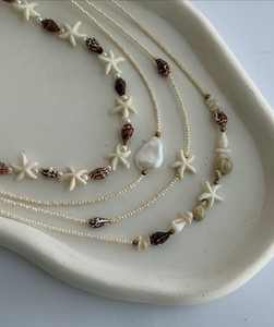 Boheemse Natuursteen Kristallen Schelp Glazen Kraal Een Zeester Hanger Ketting Met Zomer Oceaan Strand Voor Unisex - Product Image 6