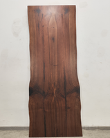 Table de salle à manger en bois massif de noyer chinois avec plateau en bois naturel à bords bruts, mobilier robuste pour salon/salle à manger 2,0 m