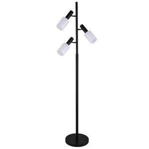 Lámpara de Pie LED Moderna de Lujo con Pantalla de Tela Blanca, Base Negra Mate, Grande, para Hogar, Hotel, Sala de Estar, Decoración, Base E26 - Product Image 3