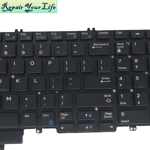 Clavier d'ordinateur portable rétroéclairé en anglais américain pour DELL <span class=keywords><strong>Precision</strong></span> 3530 7530 <span class=keywords><strong>7730</strong></span> E7530 M7530 7740 0266YW, nouveau clavier noir avec trackpoint - Product Image 2