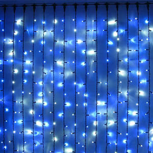 אורות לד מסוג וילון, 2 מטר, RGB, ניתנים לשינוי צבעים, בעלי תו תקן <span class=keywords><strong>CE</strong></span>, לקישוט חוץ, לבית, למסיבות חג המולד, חתונות וחגים. - Product Image 1