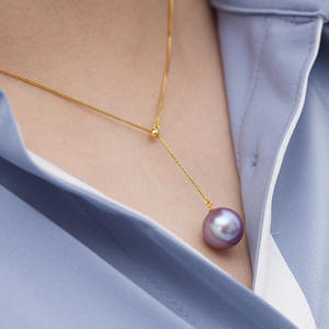 Collier en argent Zhuji S925 avec pendentif en perle d'eau douce de 6-7 mm, lumière intense, vente en gros transfrontalière avec approvisionnement en direct - Product Image 4