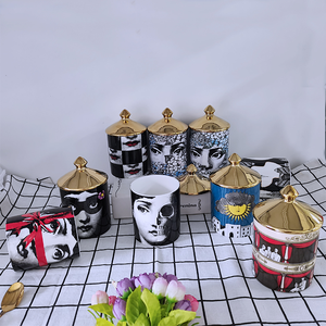 SYL portacandele europeo retrò portacandele in <span class=keywords><strong>ceramica</strong></span> Lady Face gioielli barattoli decorazione della casa decorazione di bellezza - Product Image 3