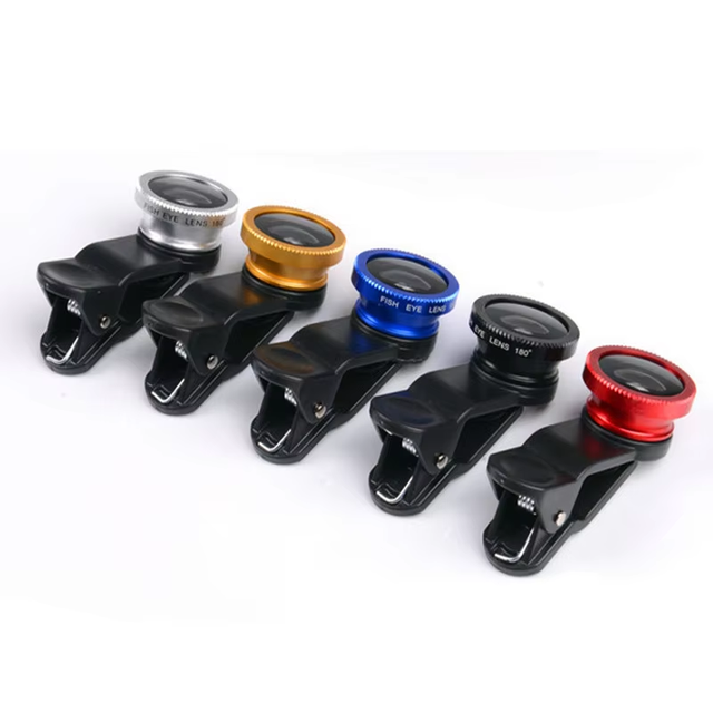 Factory Price Universal Clip 3 in 1 Mobile Camera Lens 180 Degree Fisheye Camera Lens for iphone 12 Pro Max
