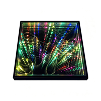 Panneau lumineux LED 16x16 pieds de haute qualité, miroir doré, effet ciel étoilé, pour piste de danse, idéal pour la location d'événements et de mariages