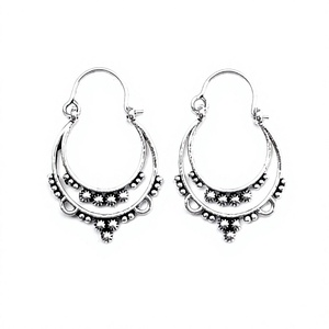 2020 New Trendy Vintage 925 Sterling <b>Silver</b> Women's Hoop <b>Earring</b> <b>Small</b> Geometric Alloy Design with Gold Plating - Product Image 1