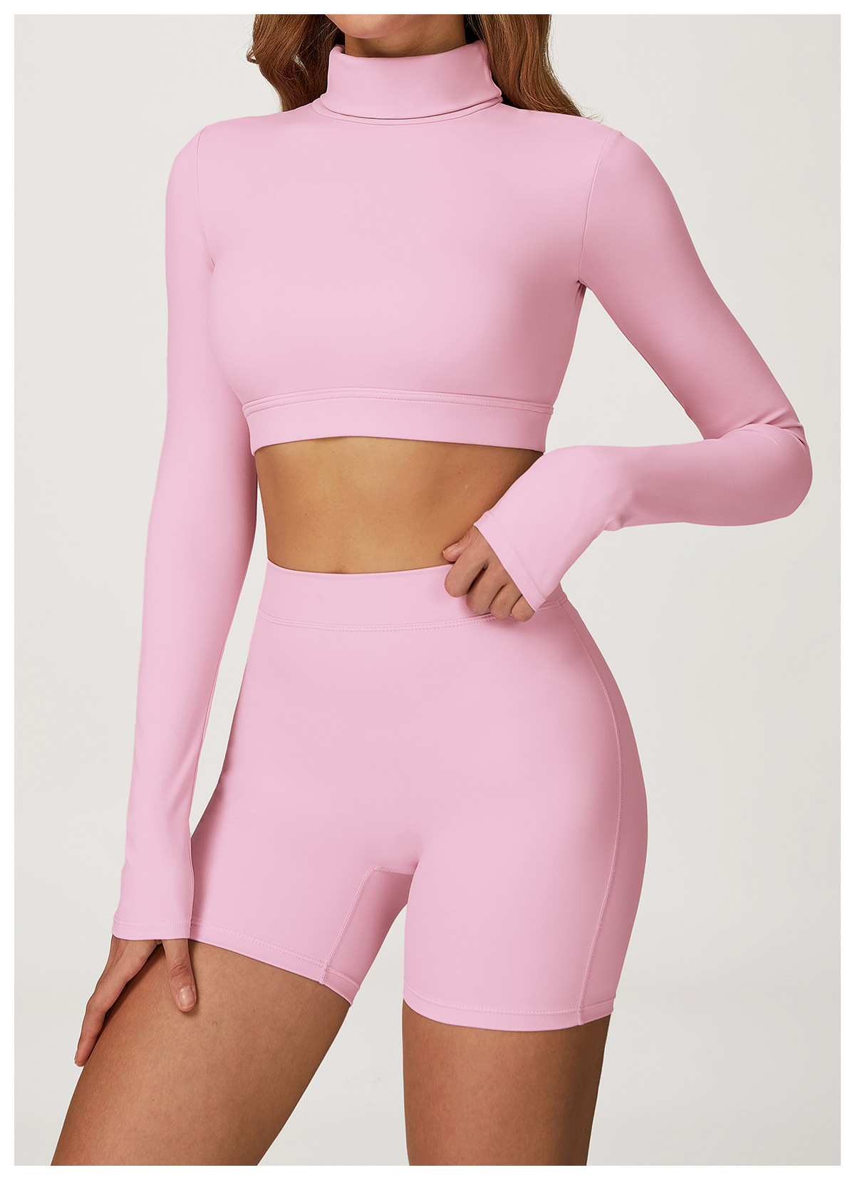 Plus-Size Sports Bra (4507): side profile showing stretch, rise and leg-opening fit