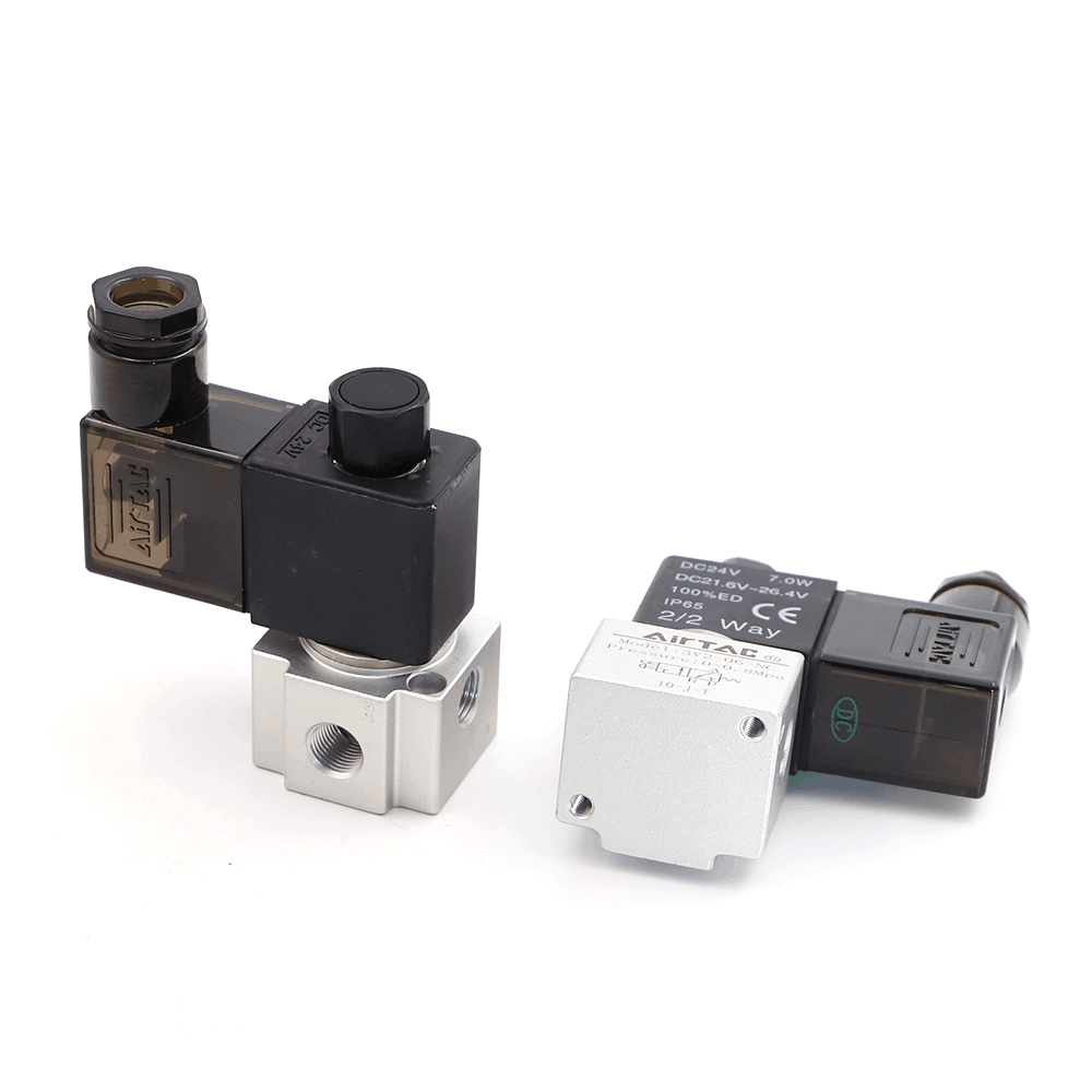 Válvula Solenoide AIRTAC 3V2-06 3V2-08-NC DC24V AC220V, componentes neumáticos, válvula de vacío solenoide