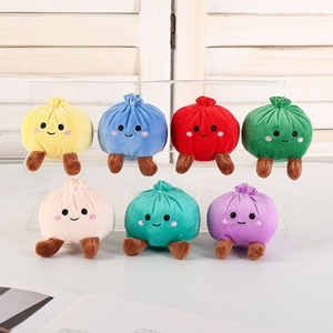 Plush Colorful Dumpling Squishy Keychains Cartoon Plush <b>Doll</b> Toy Backpack Ornament <b>Accessory</b> - Product Image 1