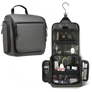 Portable <b>Large</b> Capacity Waterproof <b>Toiletry</b> <b>Bag</b> With Dry Wet Separation For Travel Cosmetic Storage Grey - Product Image 1