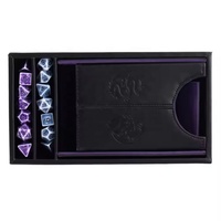 Dungeons and Dragons Jeu de dés 2 en 1 Boîte de rangement de dés en cuir et tour de dés pour le jeu du MDN