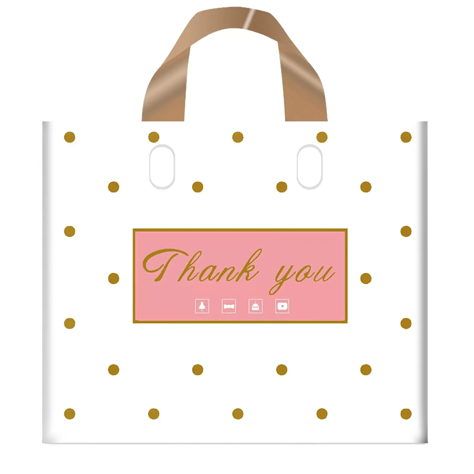 Merchandise Bags Plastic Boutique Bags for Small Business Plastic Retail Thank You Custom Logo Plastic Shopping Bag With Handle