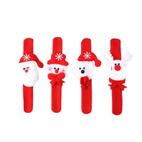 Bracelet en tissu réutilisable non toxique CHUANGXINYI pour enfants, avec anneau à pression, décorations lumineuses en peluche de dessin animé, cadeau de Noël 20x3cm