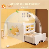 Cage de reproduction pour animaux de compagnie en PP durable, style classique, respirante/étanche, tout-en-un, pour usage intérieur, montage facile, type villa/boîte