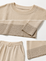 Ensemble pull et pantalon en tricot doux pour l'automne, ensemble décontracté en cachemire uni, ensemble en tricot deux pièces pour femmes