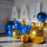 Ballons de miroir flottants d'or gonflable de décoration de boules de miroir pour des événements de noce