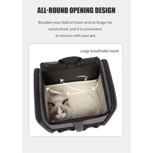 BSCI Factory Hot Selling Pet <b>Backpack</b> <b>Carrier</b> Bag Oxford Weekend Travel <b>Dog</b> Cat <b>Backpack</b> Expandable - Product Image 4