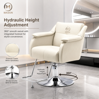Nouvelle Chaise de Barbier Commerciale Spéciale, pour Teinture et Permanente, en Acier Inoxydable, avec Fonction Pivotante et Relevable, Design Moderne, Marque Mason