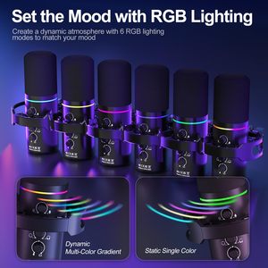 ไมโครโฟนคอนเดนเซอร์แบบมีสายระดับมืออาชีพ พร้อมขาตั้งกันกระแทก USB-XLR ตัวโลหะ สำหรับการบันทึกเสียงบนเดสก์ท็อป สตูดิโอ และพอดแคสต์ - Product Image 4