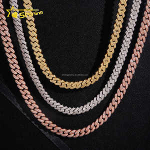 Cadena y Pulsera Cubana Miami con Incrustaciones de Piedras de Moissanita VVS de 8mm y 2 Filas, Certificado GRA, Plata S925, Gran Venta - Product Image 5