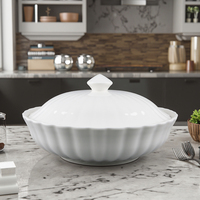 Soupière en céramique à motif d'usine et porcelaine Halwa Bonbons Bol de rangement Vaisselle Batterie de cuisine Design Pots à soupe et à bouillon