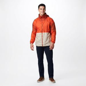 Men's Lightweight Canvas Windbreaker <b>Jacket</b> Full <b>Zip</b> <b>up</b> Windproof Sports Apparel with Stand Collar and Hoodie for Autumn Workout - Product Image 1