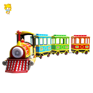 รถไฟวัตต์แมนแบบไร้ราง อุปกรณ์สวนสนุกไฟฟ้า โครงสร้างไฟเบอร์กลาส สำหรับใช้ภายใน/ภายนอกอาคาร ห้างสรรพสินค้า - Product Image 6