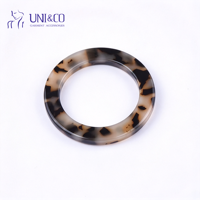 Anneaux en résine écaille de tortue 20-40mm sans nickel, connecteurs en plastique pour maillots de bain, alternative aux boucles de ceinture de bikini et de vêtements