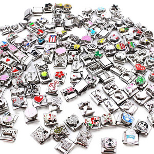 Mixed Stainless Steel Modular Bracelet Pendants 20pcs For DIY Jewelry Making Unisex Accessories Mixed Shapes - Product Image 5