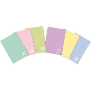 Carnet de notes pastel MAXI, 20+1 feuilles lignées A4 assorties, couleur unie - Product Image 1