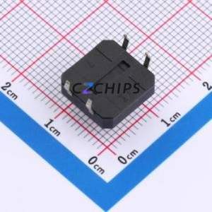 TC-1103T-B-Y Tactile Switch Through hole-4P,12x12mm Switch Single Pole Single Throw Rectangle Button 1.6N Through Hole - Product Image 2