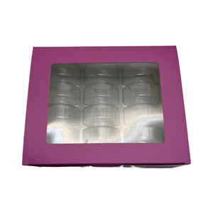 Scatola Quadrata per Biscotti in Cartone Ondulato Rosa Ecologica e Riciclabile, Laminazione Opaca, Goffratura, per Snack, Pasticceria e Torte - Product Image 3