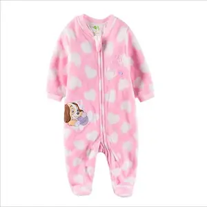 Wholesale Winter Holiday Gift Set Newborn Baby Clothing 3m to 12m Warm Fleece Infants Jumpsuit Girl Romper for Baby