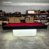 Table de billard américain Stellarway 8 pieds, taille standard, en bois massif, avec poches dissimulées, tapis en laine, pour club, bar, salon de luxe