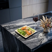 Plateau de service jetable en bois de peuplier naturel, forme bateau, grain de bois, écologique, compostable, pour sushi, traiteur de croisière, qualité supérieure