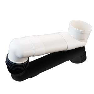 Outil de relocalisation de tuyau de vidange de siège de toilette à tube plat anti-obstruction réglable avec accessoires de toilette épaissis, siphons de plomberie - Product Image 4