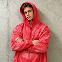 Fabricant de vêtements – Nouveaux sweats à capuche épais délavés à l'acide, style hip-hop vintage, effet vieilli, vierges, grandes tailles, coupe courte, avec fermeture éclair pour hommes