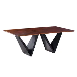 Modern basit tasarım MDF yemek masası restoran ev mobilyaları