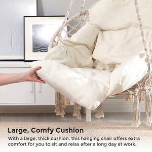 SONGMICS Garden Hanging <strong>Hammock</strong> Handmade Swing Outdoor&amp; Indoor Hanging <strong>Hammock</strong> Swing Chair - Product Image 4