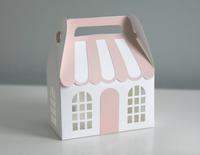 Taille personnalisée Jolie fête d'anniversaire faveur 3D maison café mignon modèle de boulangerie boîte-cadeau de remerciement