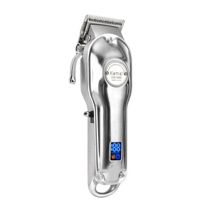 Cortadora de Pelo Recargable Dorada 1986 de <span class=keywords><strong>Barberia</strong></span>, Superventas, Cabezal de Corte Ajustable, Pantalla LCD, Cortadora de Pelo Eléctrica Plateada - Product Image 3