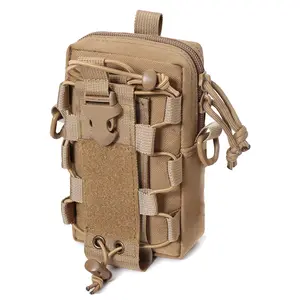 Tali yang dapat disesuaikan praktis kantong penyimpanan luar ruangan multifungsi kantong pinggang taktis