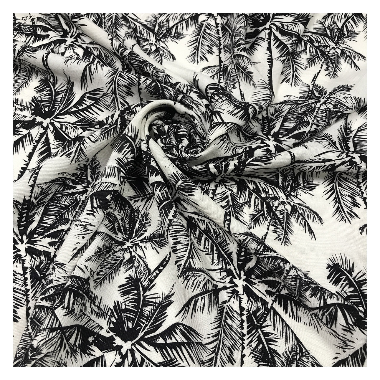 Wholesale Hot Selling Tropical Coconut Palm Design Hawaii Style Digital Printing Rayon Mens Viscose Fabric Shirts for Clothing
