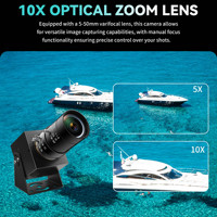 Caméra USB à obturateur global 1080P 90fps avec zoom 10X et objectif à mise au point variable manuelle 5-50mm AR0234 pour l'imagerie industrielle en gros plan