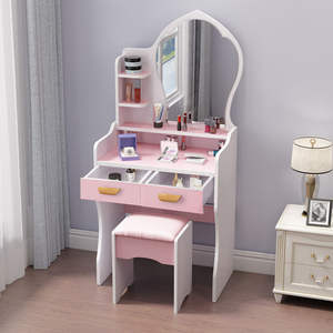 Commode de Rangement avec Miroir et Tiroirs, Coiffeuse Moderne Blanche pour Enfant Fille - Product Image 6